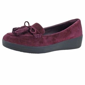Fitflop Tasslebow Suede Sneakerloafer wine